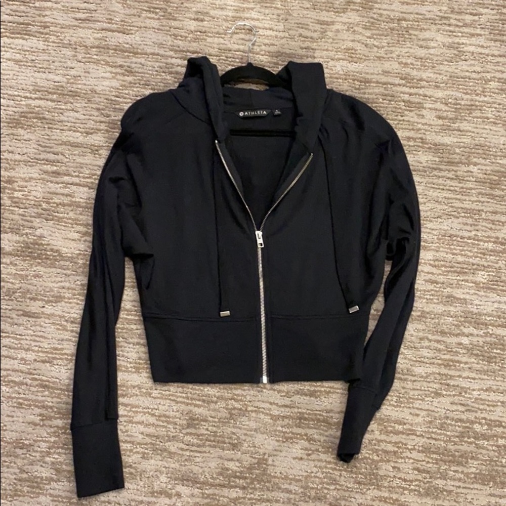 Athleta crop zip up hoodie.